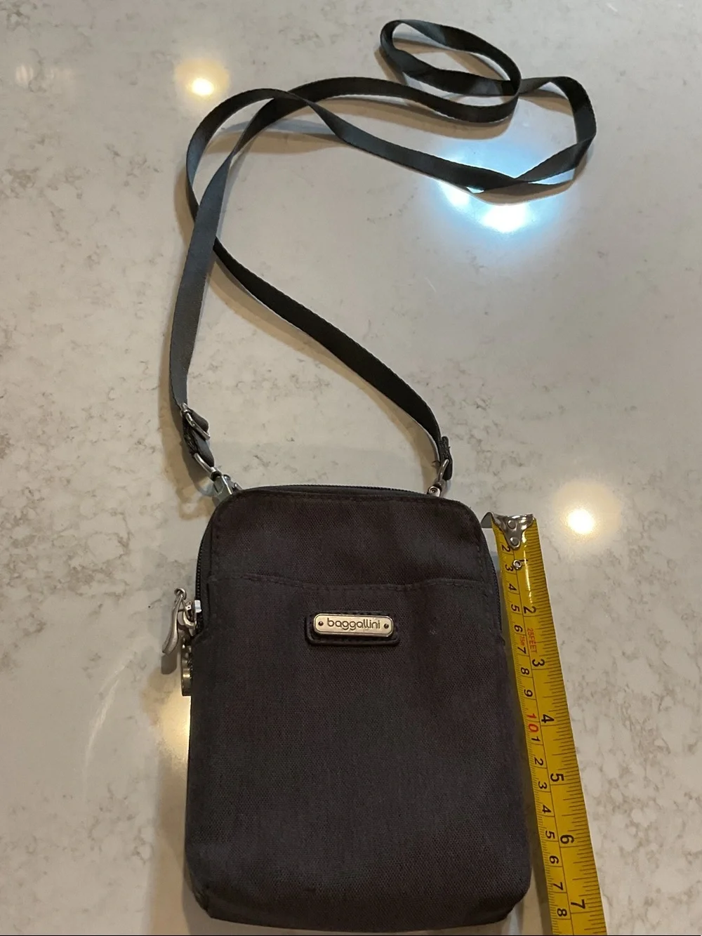 Baggallini True Classic Take Two RFID Crossbody graphite gray LIKE NEW